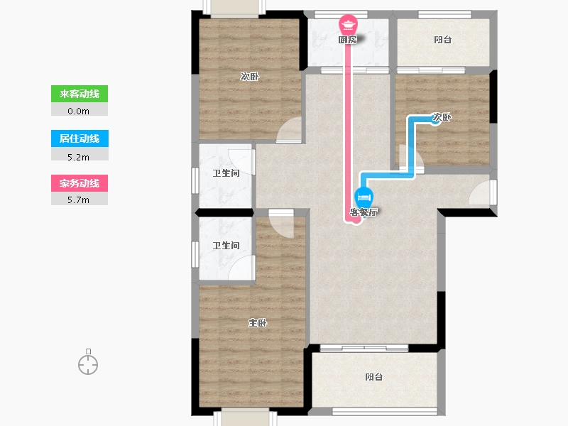 福建省-南平市-美伦阳光新城溪境-95.34-户型库-动静线