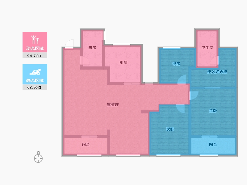 山东省-潍坊市-滨海弘润府-142.32-户型库-动静分区