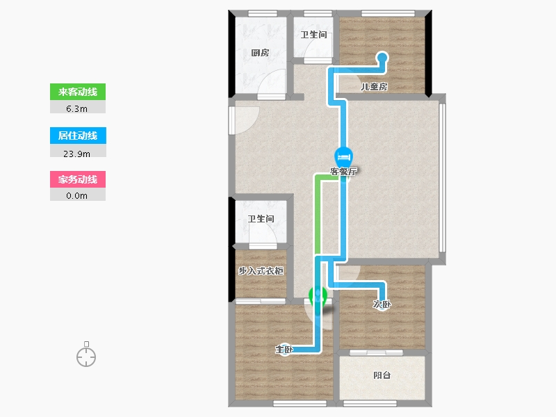 山东省-菏泽市-菏泽中心-109.60-户型库-动静线