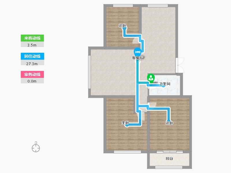 黑龙江省-黑河市-华泰東城御府-109.90-户型库-动静线