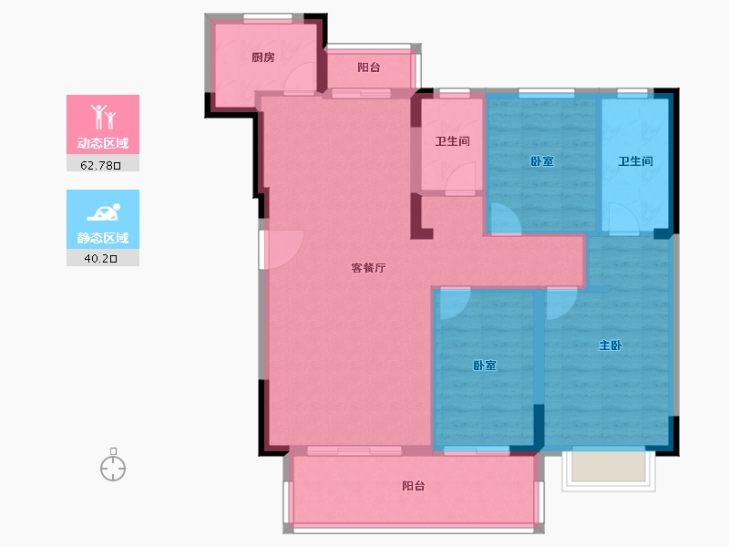 福建省-莆田市-保利城湖心岛Ⅱ-92.80-户型库-动静分区