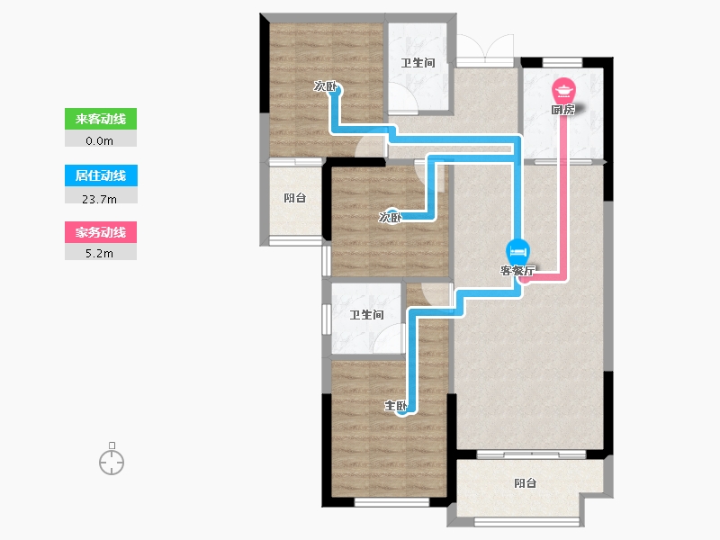 湖北省-黄冈市-誉天下·尚都·名城·首府-89.20-户型库-动静线