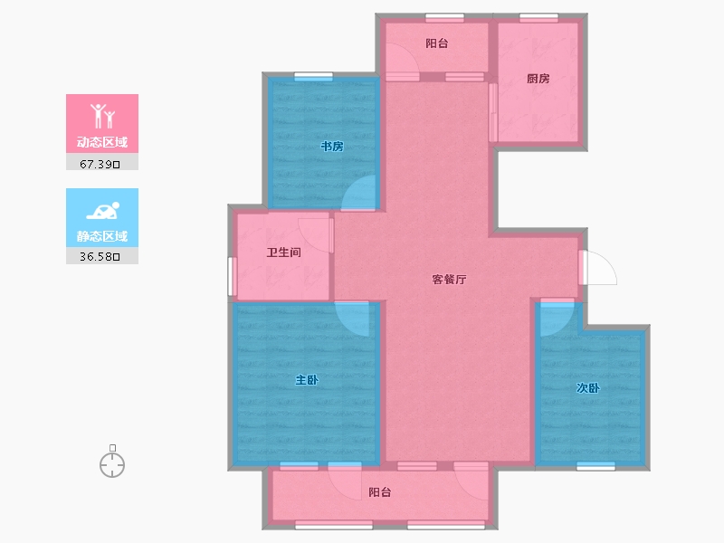 吉林省-通化市-世基·啤酒生态小镇-92.83-户型库-动静分区