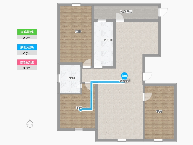 辽宁省-葫芦岛市-乾瑞嘉山墅天悦-111.08-户型库-动静线