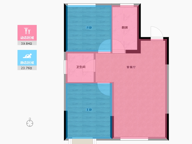 辽宁省-葫芦岛市-兴达澜湾壹品-57.19-户型库-动静分区