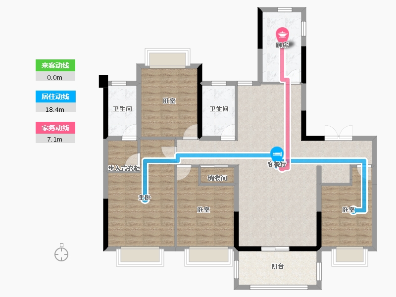 湖北省-黄石市-宏维·新城-127.73-户型库-动静线