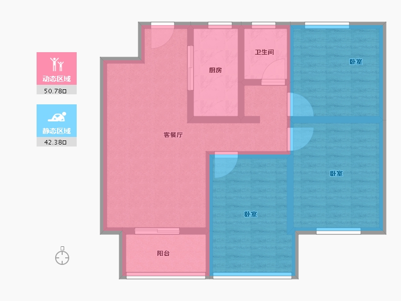 山东省-菏泽市-城建翰林华庭-82.41-户型库-动静分区