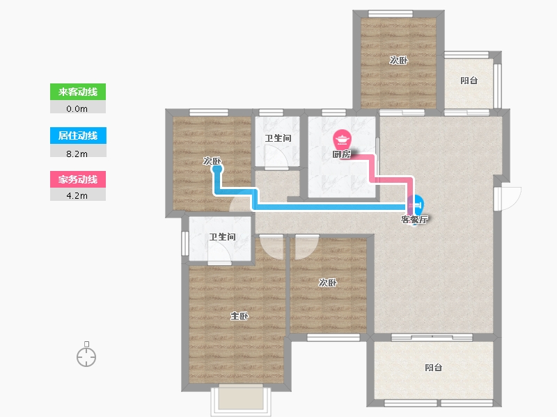 四川省-南充市-鸿通文德中央大境-95.21-户型库-动静线