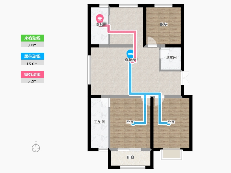 河北省-秦皇岛市-博维美墅-93.94-户型库-动静线