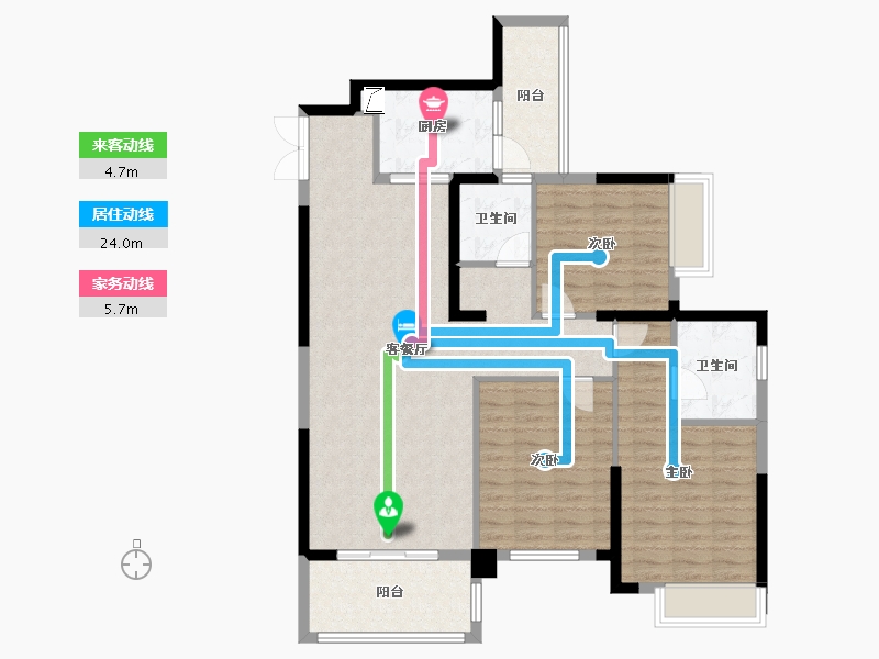 湖南省-郴州市-金色中央翰府-112.00-户型库-动静线