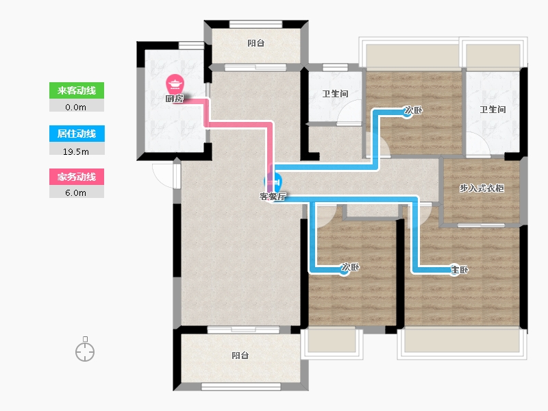 湖北省-黄冈市-新八·世纪华城-96.44-户型库-动静线