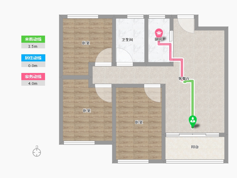 山东省-菏泽市-城建翰林华庭-84.80-户型库-动静线