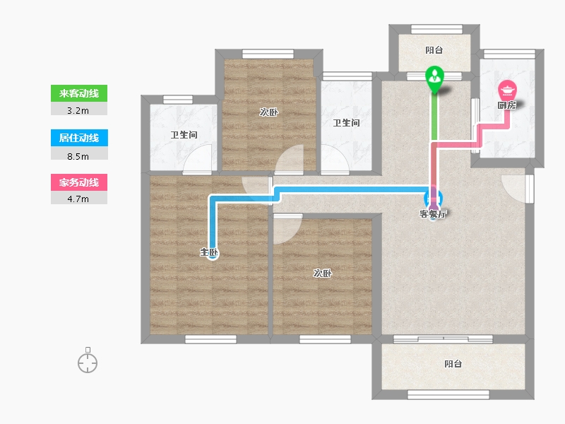 四川省-南充市-金为领地悦城-77.05-户型库-动静线