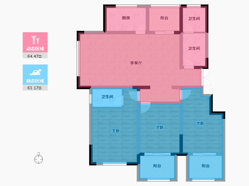 河南省-洛阳市-东展旖和园-113.60-户型库-动静分区