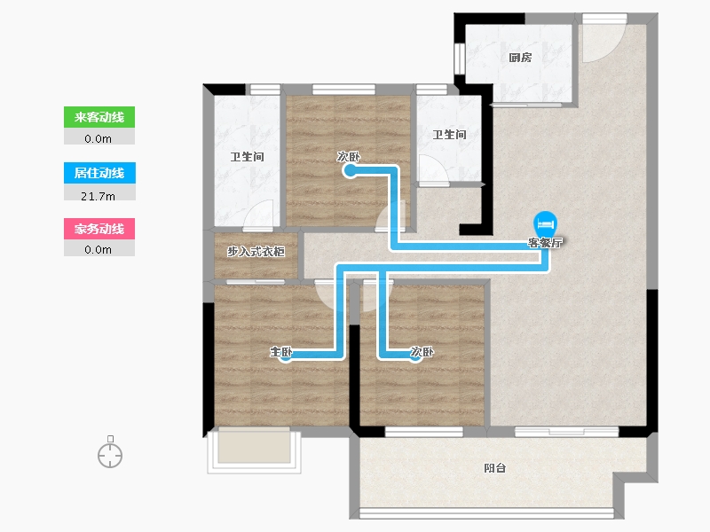 福建省-莆田市-正荣白棠云麓玺樾-90.40-户型库-动静线