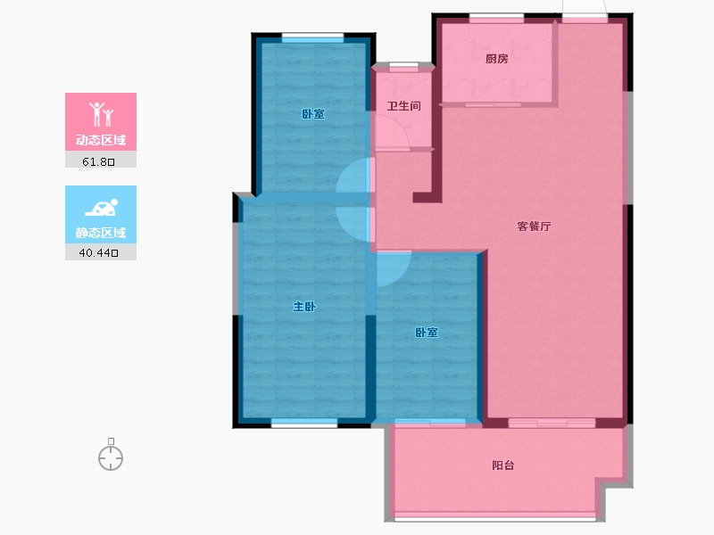 安徽省-阜阳市-当代城MOMA-92.00-户型库-动静分区