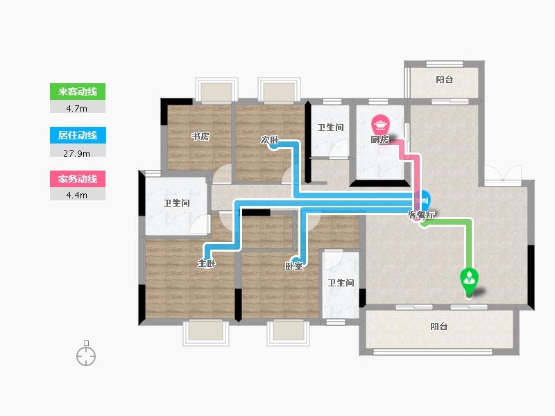 湖南省-衡阳市-中建和城壹品-127.41-户型库-动静线