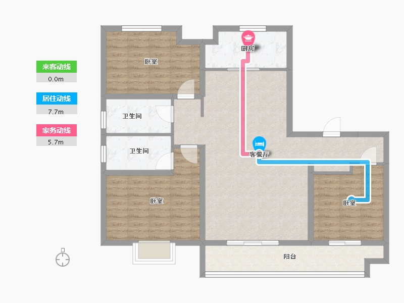 山东省-泰安市-智谷·时代云著-104.79-户型库-动静线