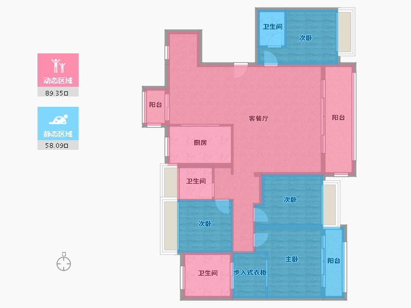 江苏省-苏州市-前山澜庭-170.00-户型库-动静分区