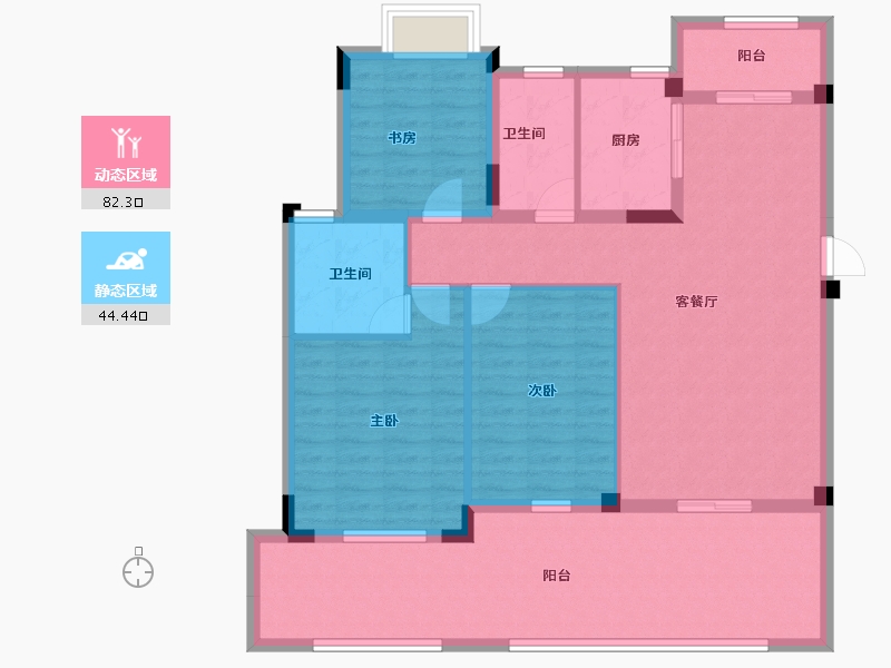 湖北省-黄石市-錦綉·御湖湾-114.16-户型库-动静分区