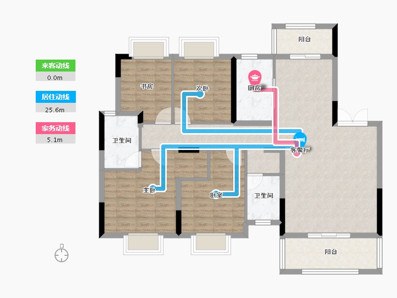 湖南省-衡阳市-中建和城壹品-110.28-户型库-动静线