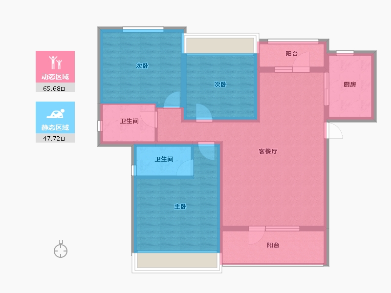 湖北省-黄冈市-上城苑-101.06-户型库-动静分区