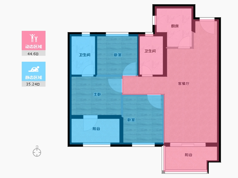 福建省-宁德市-世茂·天悦时代广场-71.20-户型库-动静分区