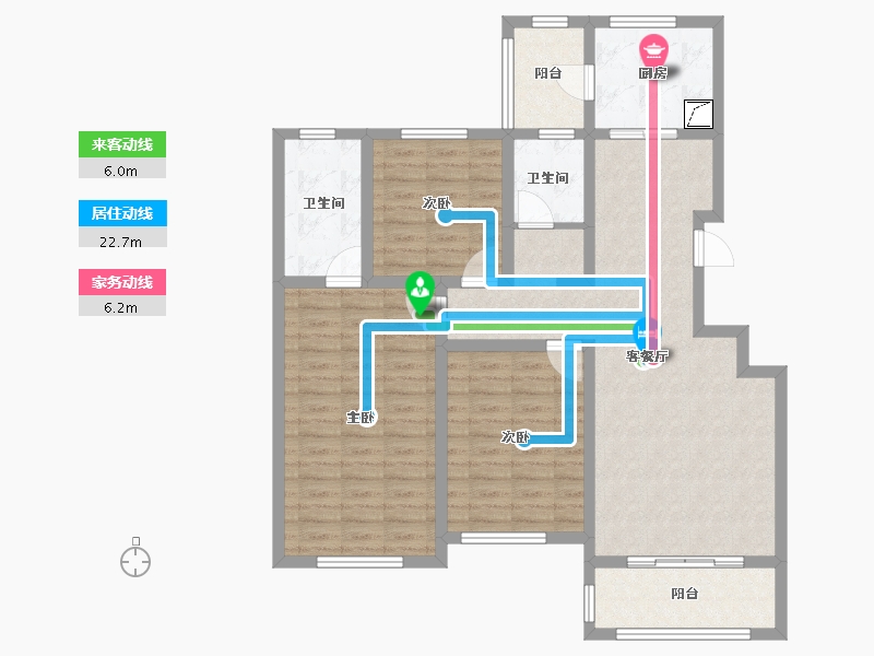 辽宁省-阜新市-东盛·阳光新城-102.40-户型库-动静线