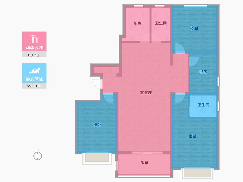 山东省-菏泽市-颐江南-115.50-户型库-动静分区