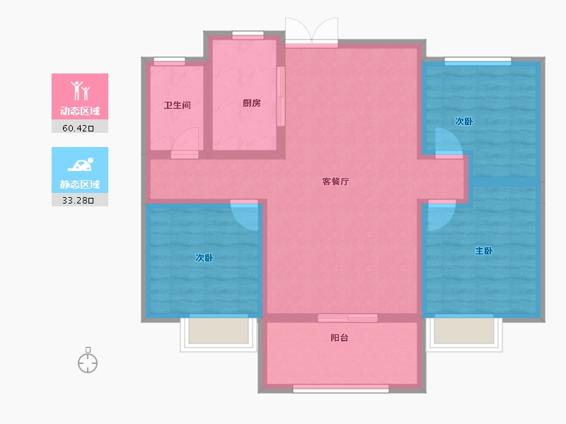 甘肃省-天水市-玖鼎·锦绣名苑-83.14-户型库-动静分区