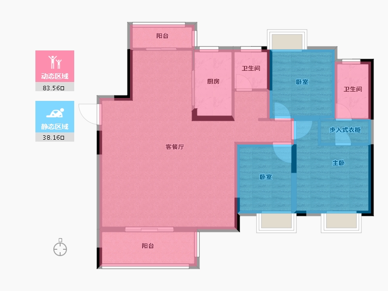 江西省-吉安市-龙城御璟国际-109.59-户型库-动静分区