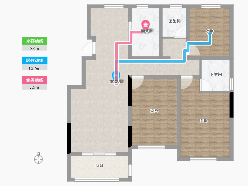 辽宁省-阜新市-东盛·阳光新城-102.40-户型库-动静线