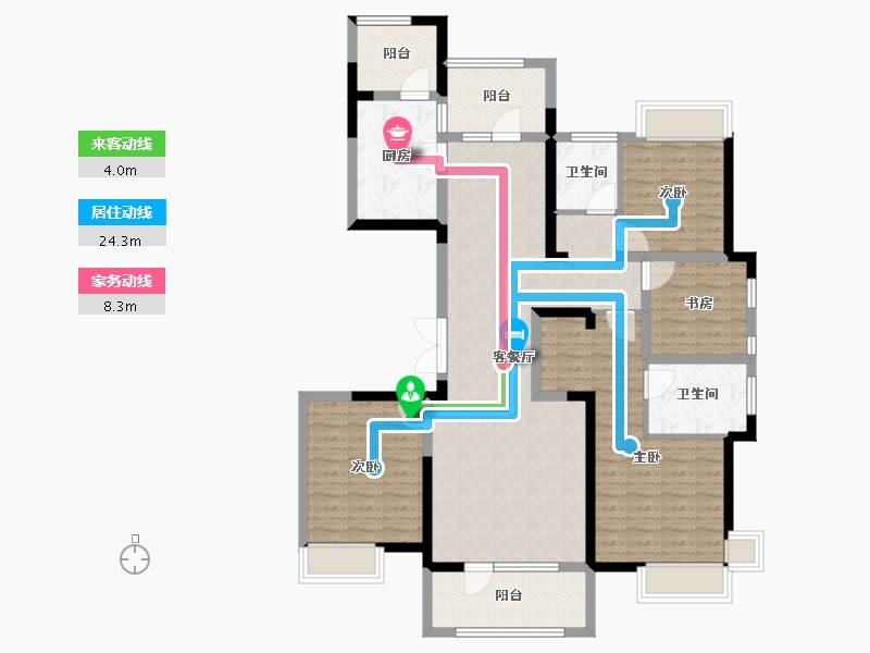 湖北省-黄冈市-新八·世纪华城-121.00-户型库-动静线