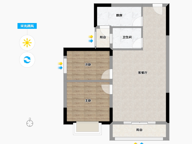 湖北省-黄冈市-黄州一品·天秀府-66.66-户型库-采光通风