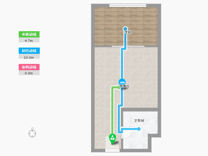 内蒙古自治区-呼和浩特市-盛世国际公寓-48.80-户型库-动静线