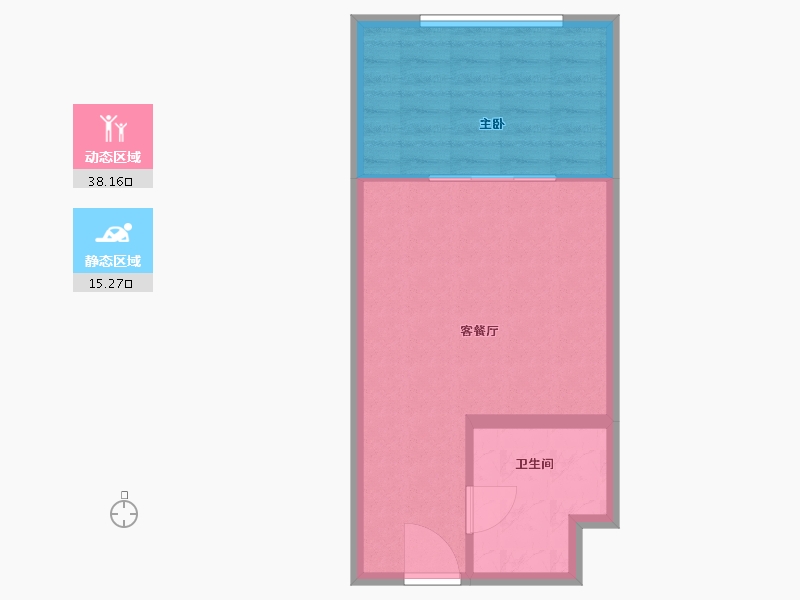 内蒙古自治区-呼和浩特市-盛世国际公寓-48.80-户型库-动静分区