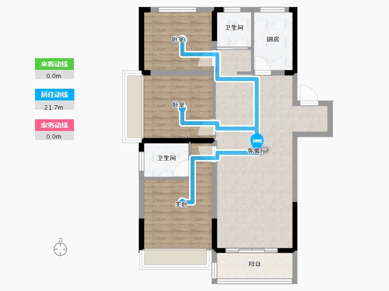 安徽省-阜阳市-阜南华安城-93.60-户型库-动静线