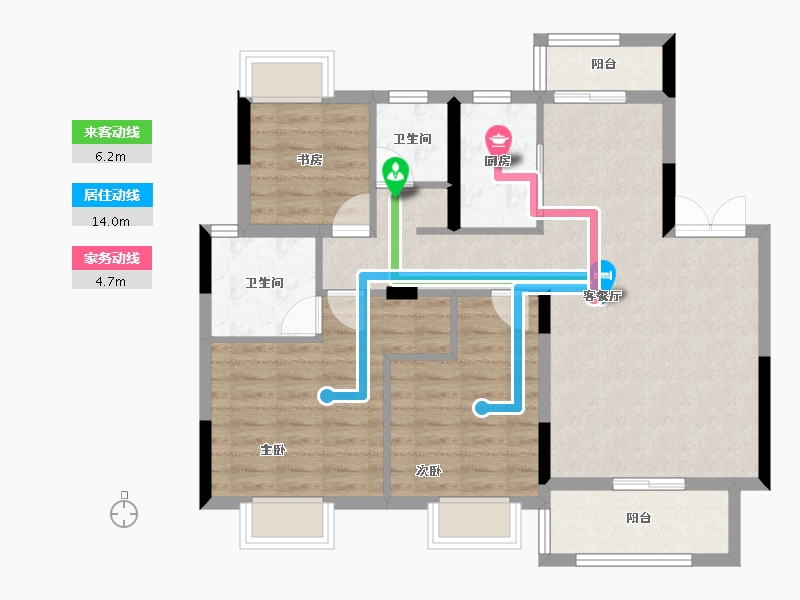 湖南省-衡阳市-中建和城壹品-89.10-户型库-动静线