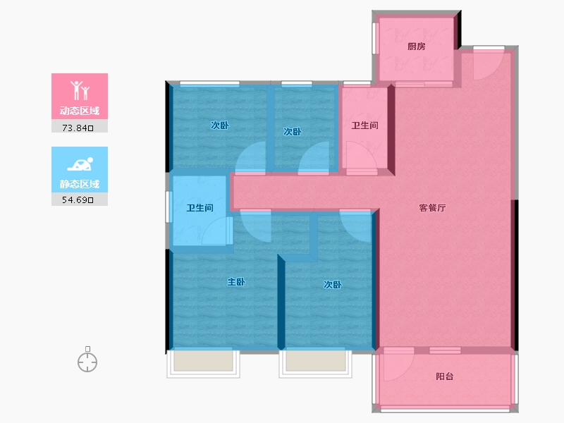 山东省-菏泽市-碧桂园铂悦城-114.40-户型库-动静分区