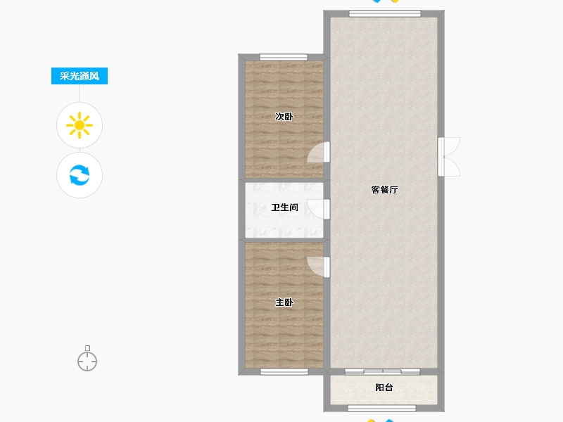 黑龙江省-黑河市-华泰東城御府-95.93-户型库-采光通风