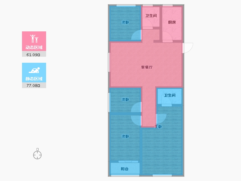 山东省-菏泽市-菏泽华联广场-124.00-户型库-动静分区