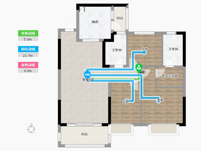 浙江省-湖州市-湖州恒大珺睿府-96.01-户型库-动静线