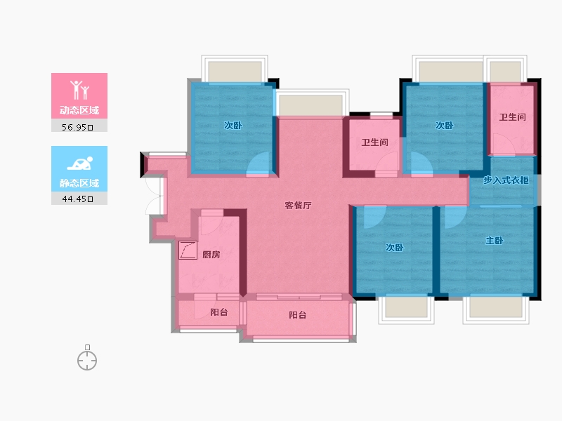 四川省-成都市-梧桐-92.00-户型库-动静分区