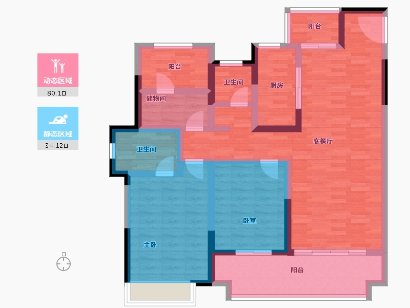 河南省-商丘市-蔚来四季-100.00-户型库-动静分区