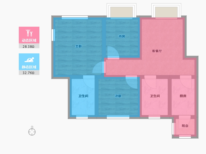 四川省-凉山彝族自治州-树高翡丽庄园-69.00-户型库-动静分区