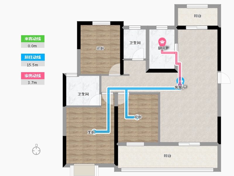 湖北省-黄石市-錦綉·御湖湾-96.22-户型库-动静线