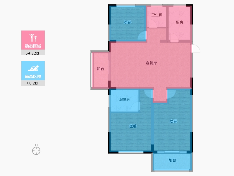 河南省-洛阳市-东展旖和园-102.40-户型库-动静分区