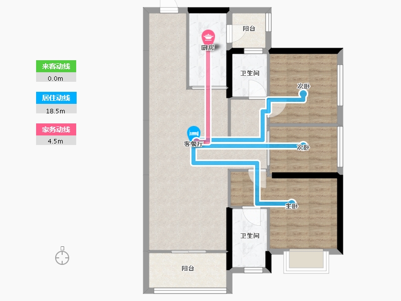 广东省-肇庆市-四会碧桂园明珠花园-80.56-户型库-动静线