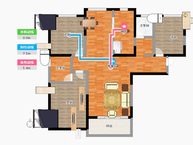 河南省-洛阳市-康乐花园-114.41-户型库-动静线