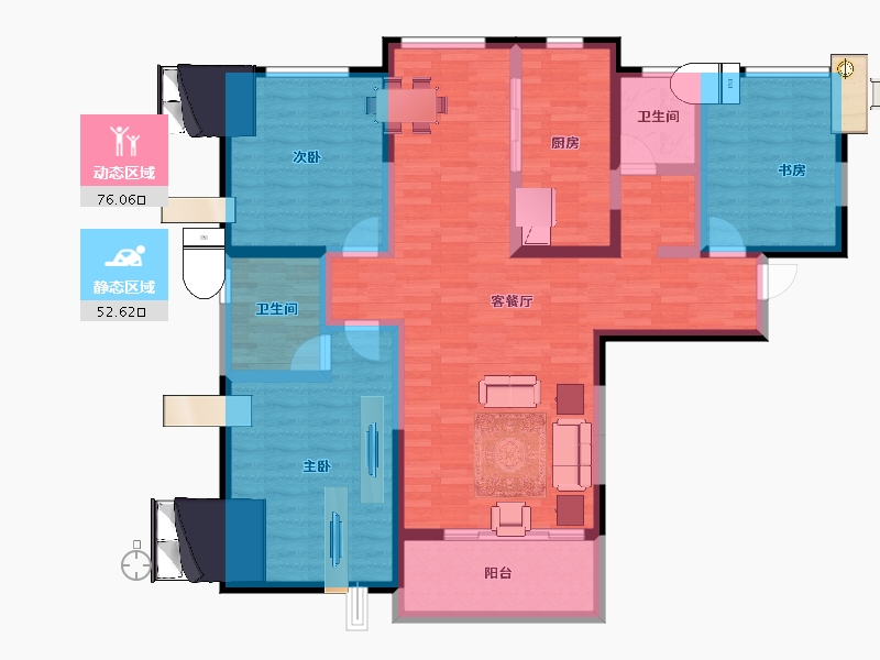 河南省-洛阳市-康乐花园-114.41-户型库-动静分区